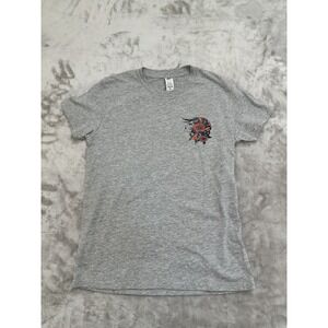 Gitana Fightwear T-Shirt Boys Youth Medium Gray Short Sleeve Crew Neck Jiu Jitsu